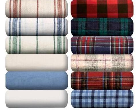 cotton tartan plaid yarn dyed flannel fabric Popular men/women shirt fabric