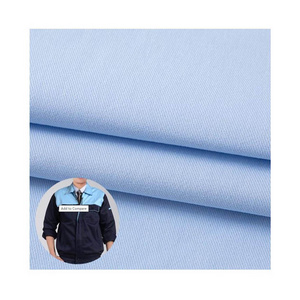 Factory selling Workwear Uniform Fabric Polyester Cotton Plain Dyed Color Blue Green Twill 65/35 21x21 108x58 Fabric