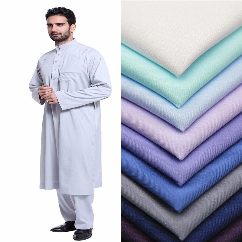 Men's long leisure youth ordinary pure color Muslim robes new moroccan dubai abaya muslim arabian thobe robe men fab