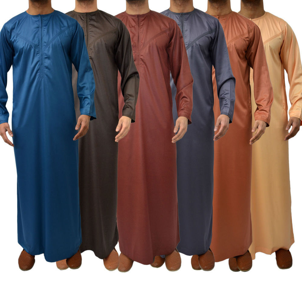 China Dyed Arabic Thobe Fabric Factory dubai fabric arabic dress mens muslim saudi style robe cotton fabric