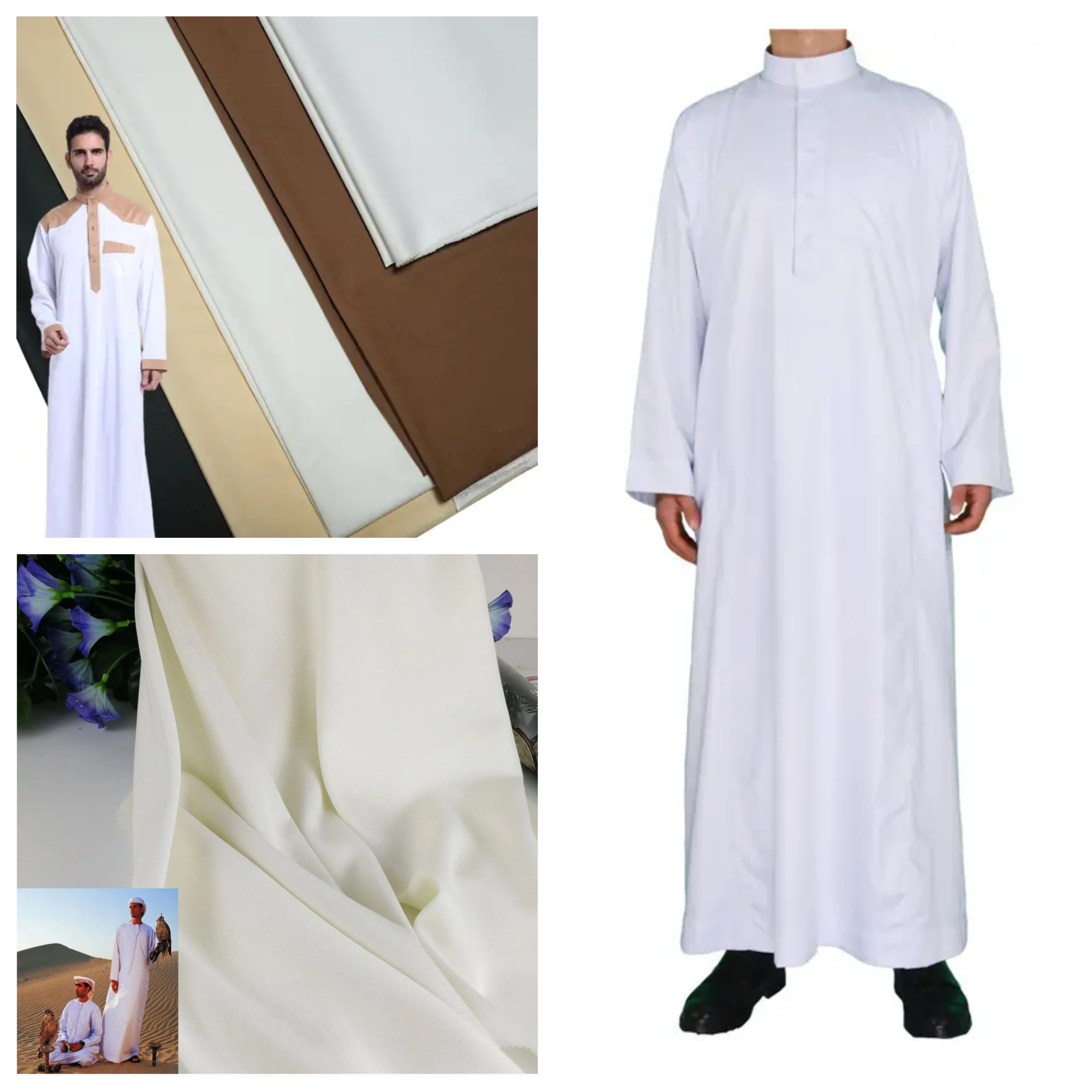 polyester and viscose fabric material muslim clothing arab thobe thawb robe abaya thoub/islamic clothing muslim dress