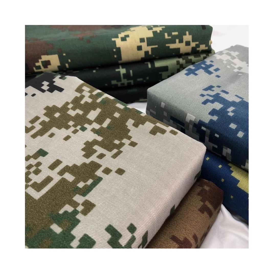 Factory Professional Waterproof Fireproof Polyester Cotton Uniform TC Ribstop Desert Camo Camouflage Print Fabric