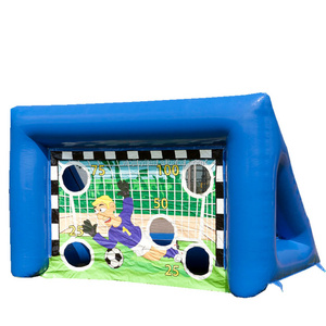 BSCI Factory PVC Inflatable Soap Soccer Field Football Goal Rental For Sale