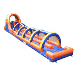 Customize inflatable water slide super slide with long water slip slide inflatable swimming pool for sale