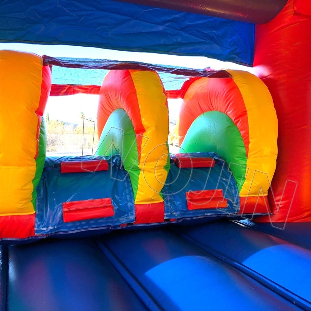 Dual Lane Balloon inflatable combo jumping house bouncy castles wet or dry sides with pool