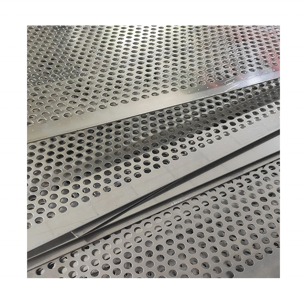 WOJUN factory outlet punched plate SS stainless steel perforated metal sheets mesh round holes