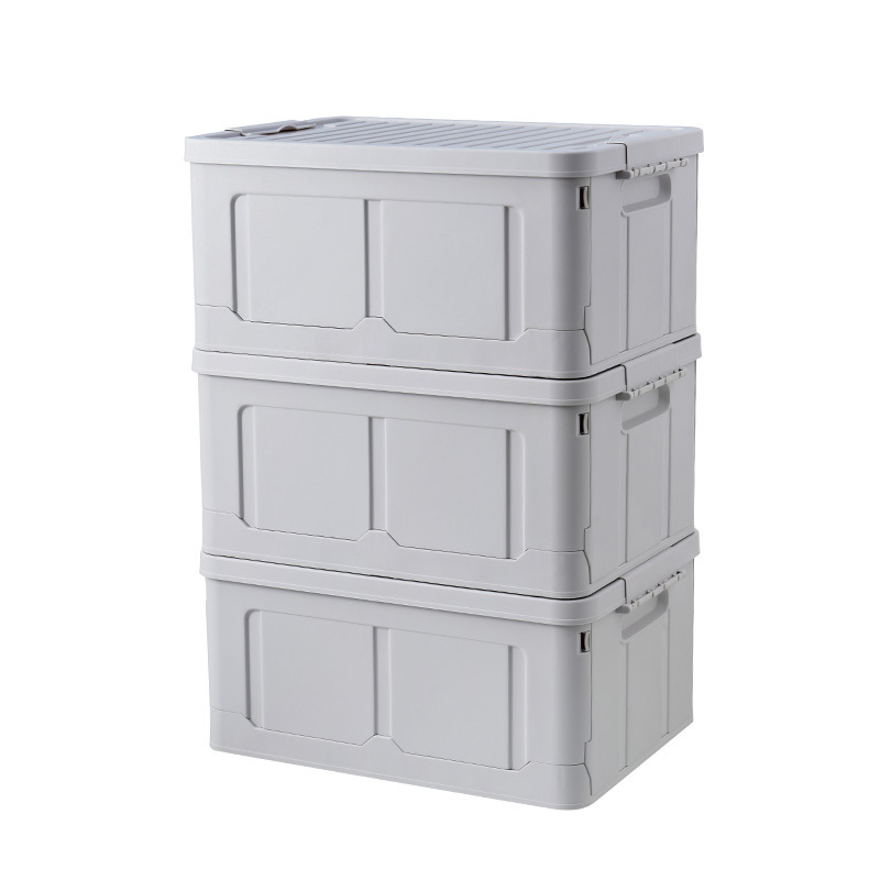 Collapsible Storage Box with Lid,Heavy-Duty Plastic Organizers Foldable Utility Bin for Closet Home Car