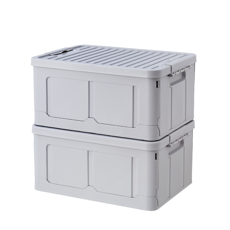 Collapsible Storage Box with Lid,Heavy-Duty Plastic Organizers Foldable Utility Bin for Closet Home Car