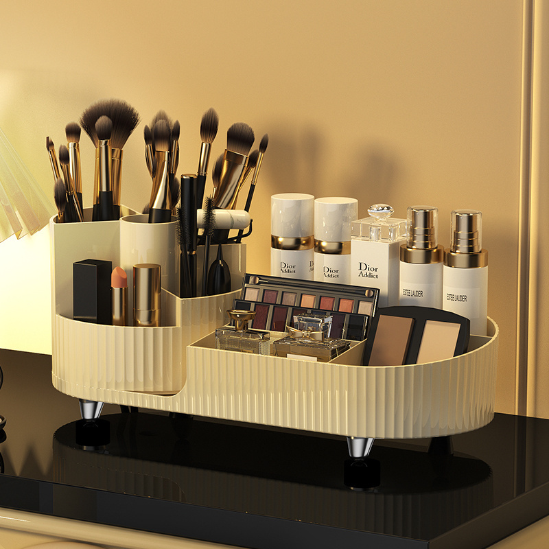 Multifunction Wholesale Cosmetics Storage Drawers Handle Skincare Case Bathroom Countertop Bedroom Makeup Organizer