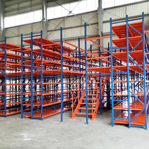 Double Deep Pallet Racking Mezzanine Floor System Warehouse Rack Storage Shelving Rack