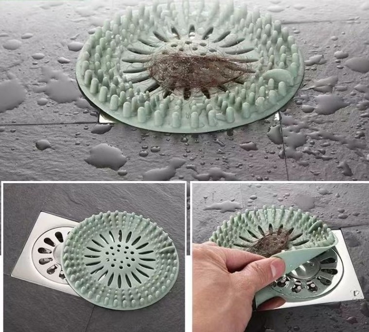 Easy to Install kithcne Silicone Hair Catcher Shower Drain Cover for Bathroom Tub Shower and Sink