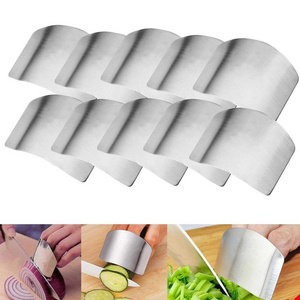 kitchen gadgets 2019 safe cutting Stainless Steel Finger Protector Guard for fruit vegetable cutting