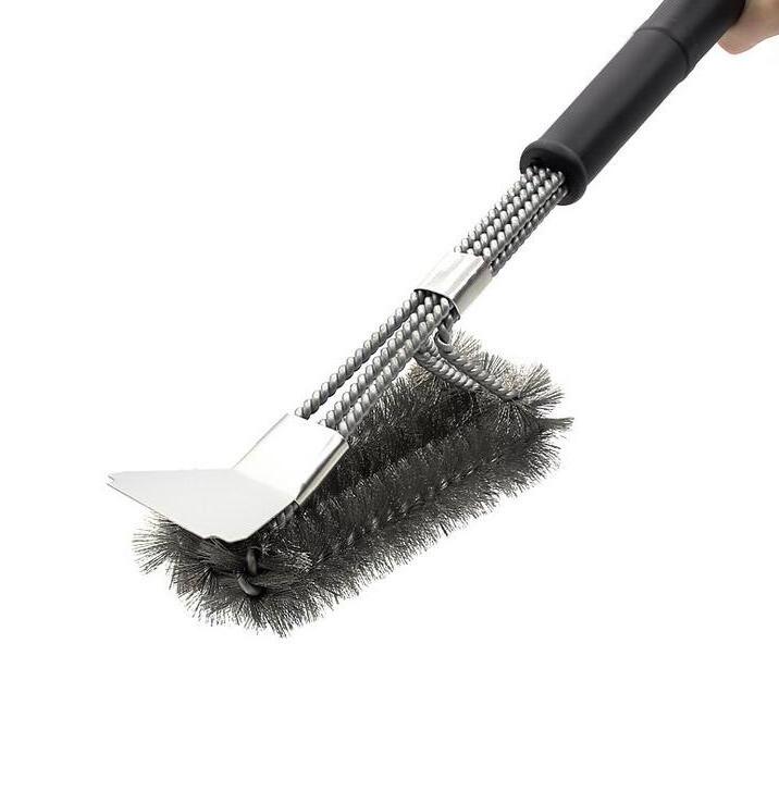 High quality Extra Strong BBQ Cleaner Accessories Grill Brush and Scraper for Gas/Charcoal Grilling Grates