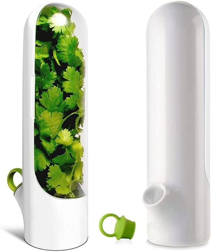 Hot sale Transparent Herb Savor Storage Container Freshness Herb Keeper Refrigerator Herb Saver for Cilantro, Mint, Parsley