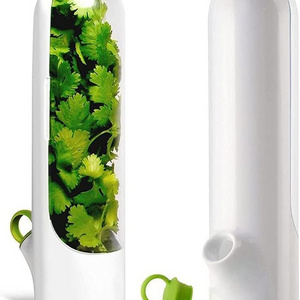 Hot sale Transparent Herb Savor Storage Container Freshness Herb Keeper Refrigerator Herb Saver for Cilantro, Mint, Parsley