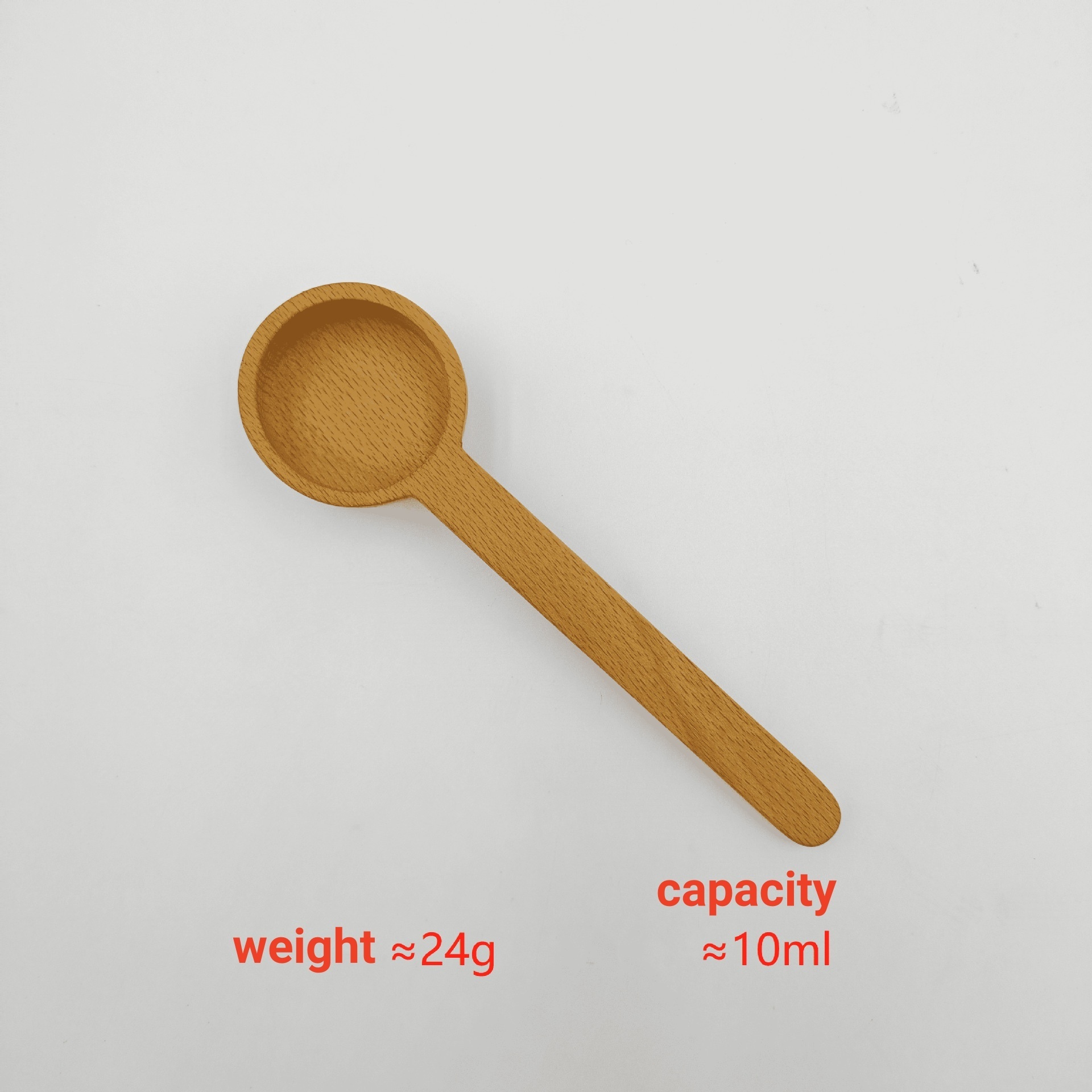 Home Kitchen Accessories beech Wooden Coffee Spoons reusable coffee bean tea  mini Measuring spoon for Ground Beans or tea