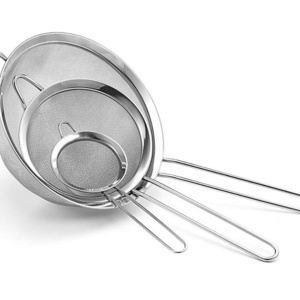 Set of 3 fine mesh stainless steel mesh tea strainer