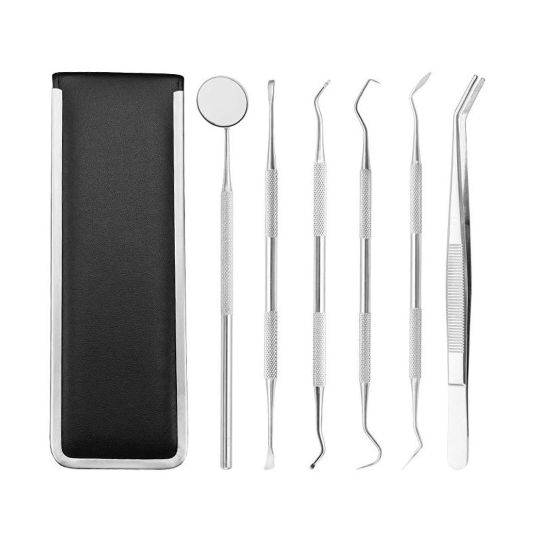 6pcs Stainless Steel Dental Scraper Hygiene Set /Teeth Oral Clean Teeth Dental tools with Mouth Mirror