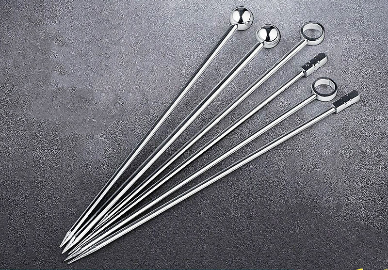 Summer hot sale Cocktail Picks Stick, Stainless Steel Martini Picks, Reusable Metal Cocktail Skewers for drinking