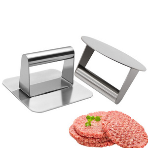 Professional 304 Stainless Steel grill Burger Press,  Round Burger Smasher for for Flat Top Griddle Grill Cooking