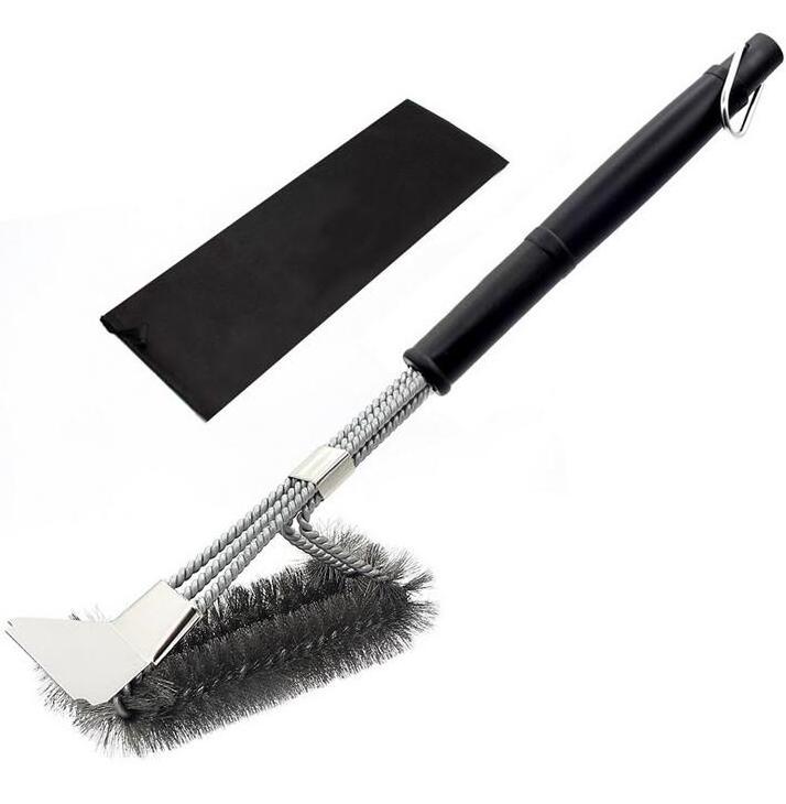 High quality Extra Strong BBQ Cleaner Accessories Grill Brush and Scraper for Gas/Charcoal Grilling Grates