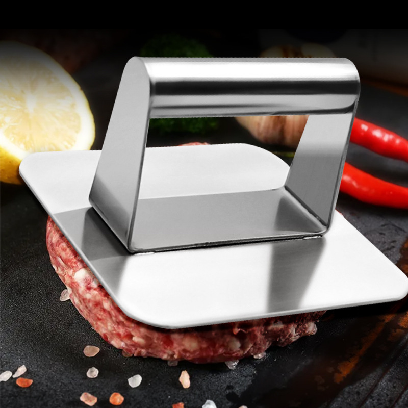 Professional 304 Stainless Steel grill Burger Press,  Round Burger Smasher for for Flat Top Griddle Grill Cooking