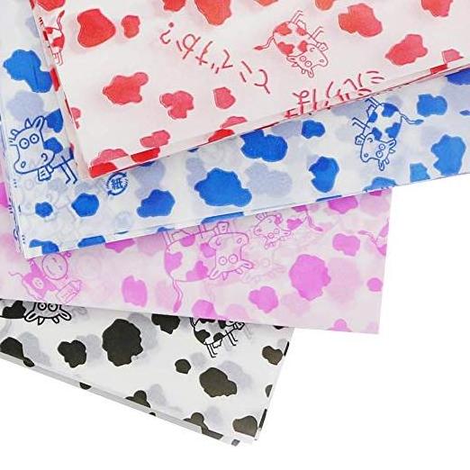 100PCS four Color Lovely custom printed wax candy wrapping paper chocolate candy wrappers