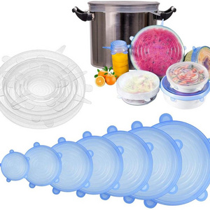 12 Pack Reusable Durable and Expandable Silicone stretch Lids Covers for Fresh Food & Leftovers