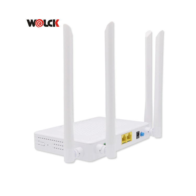 2022 Newest Model  Dual Mode xPON 2GE 1POTS AC  Dual Band 2.4G+5.8G WIFI ONU with 4 Antenna