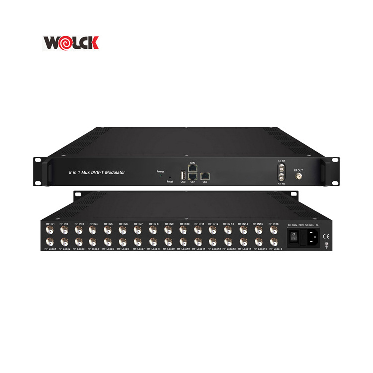 16 in 1 Mux-scrambling QAM Modulator WK-3394T 16 in1 24 in1 Tuner to DVB-T Modulator