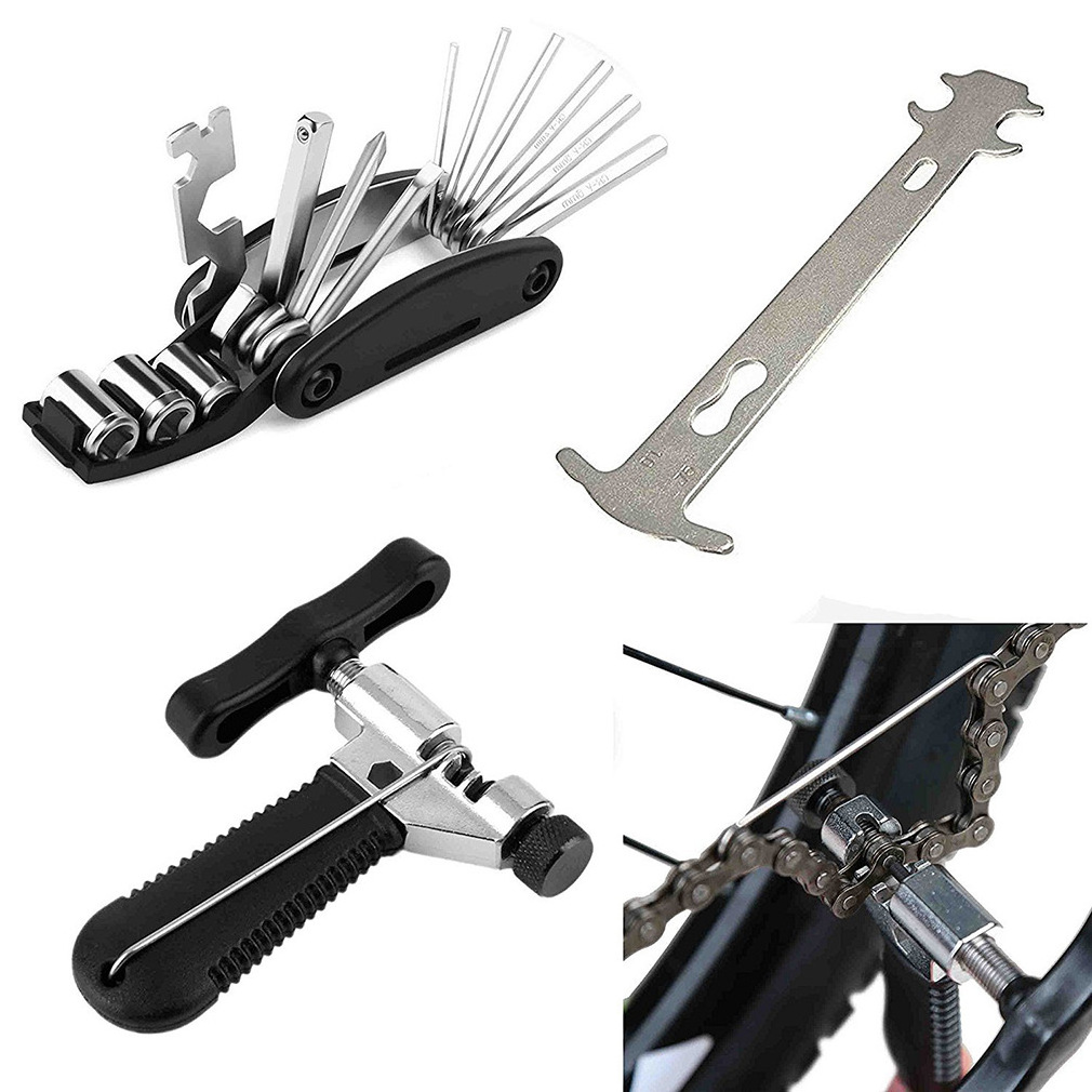 Bike Repair Tool Kits Freewheel Removal Chain Breakers Crank Pullers MTB Road Bike Wrenches Tire Lever Tool For Bicycle Repair