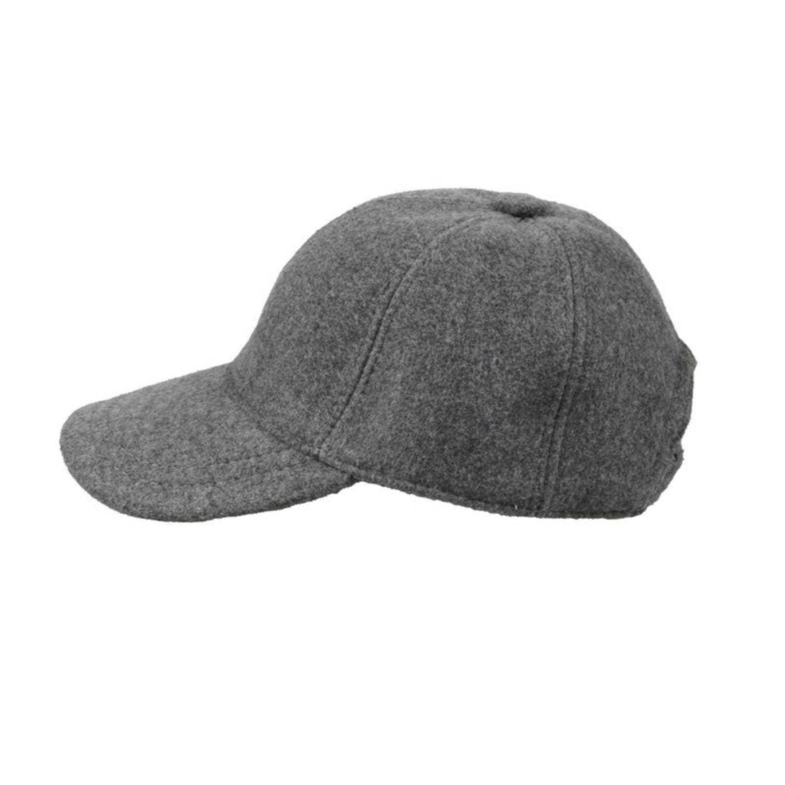 Unisex Gray Wool Blend Baseball Cap Square Sport Hat for Travel Sports Ski Parties Warm Winter Men's Baseball Cap