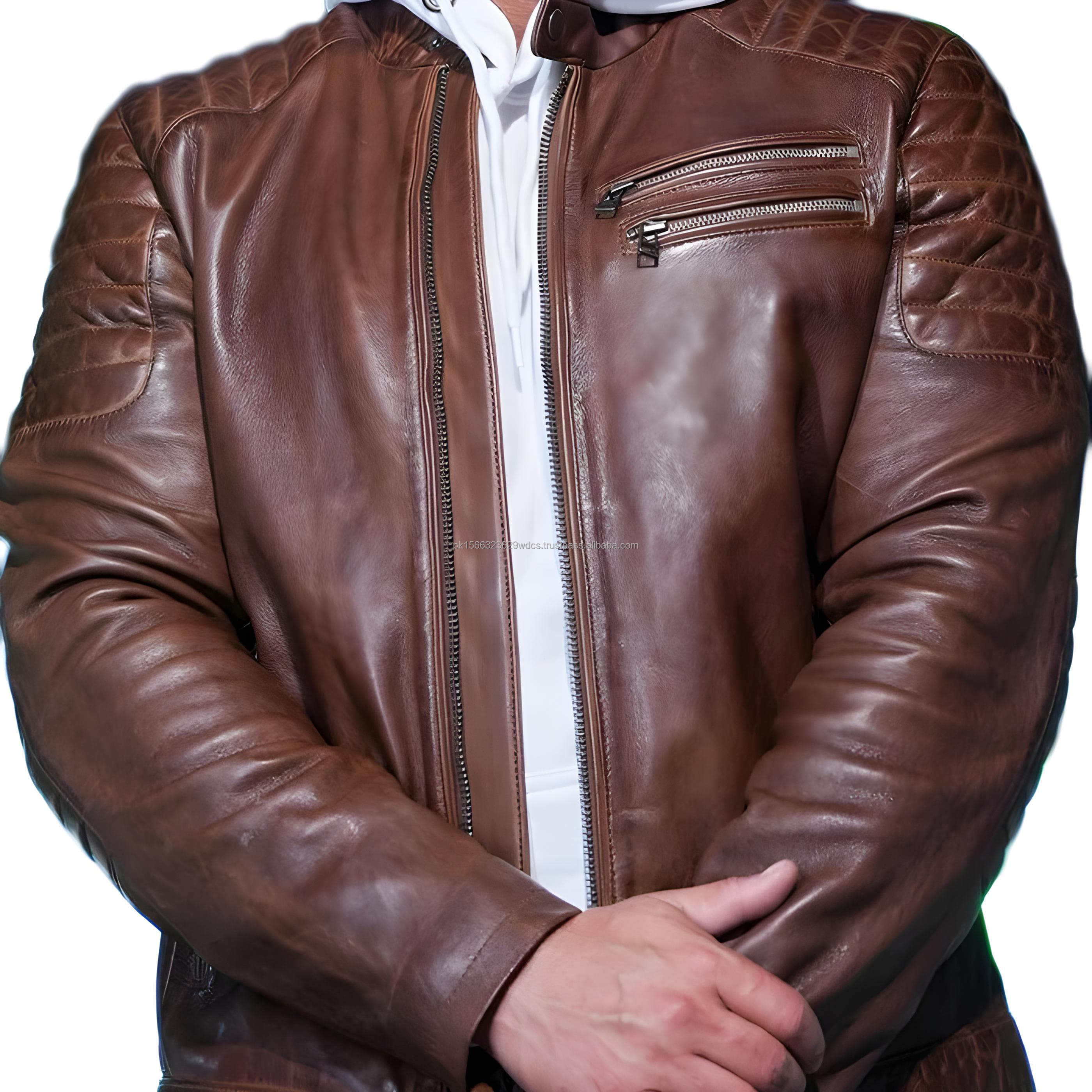 men's leather jacket high quality original cowhide and sheepskin and full grain leather jacket