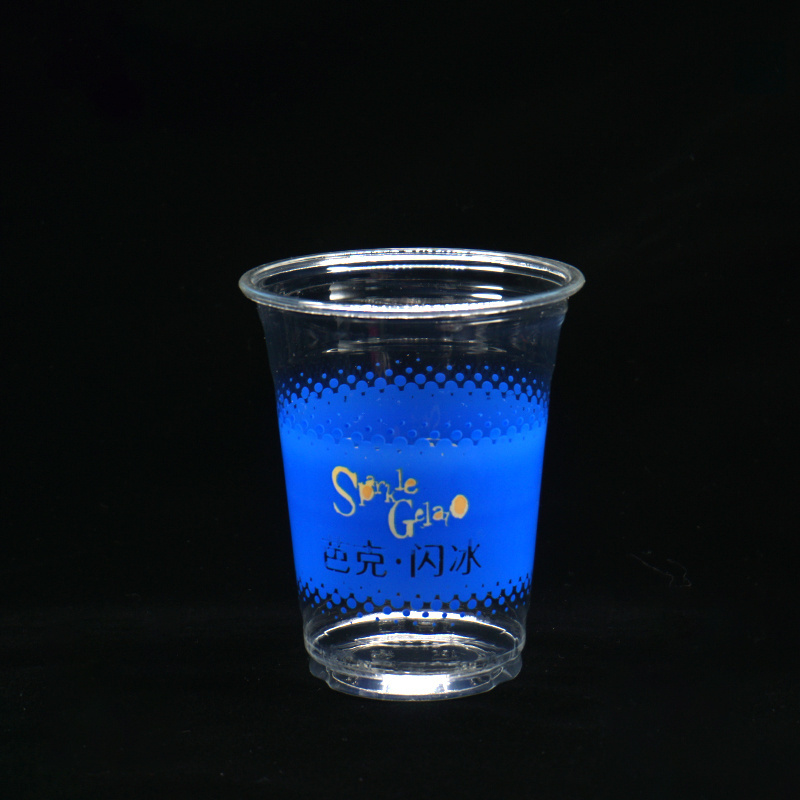 15oz 435ml drinking cup disposable transparent clear promotional shaker plastic cup with ball cover