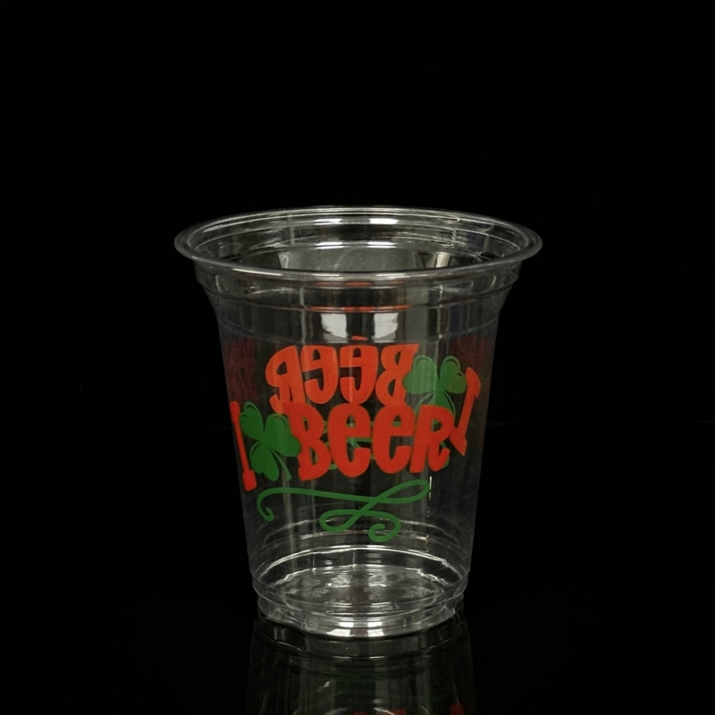 8 9 10 12 16 20 24 32 Oz Custom Printed Disposable Clear Plastic Cups Water Ice Coffee Wine Beer Milkshake Smoothie Cup