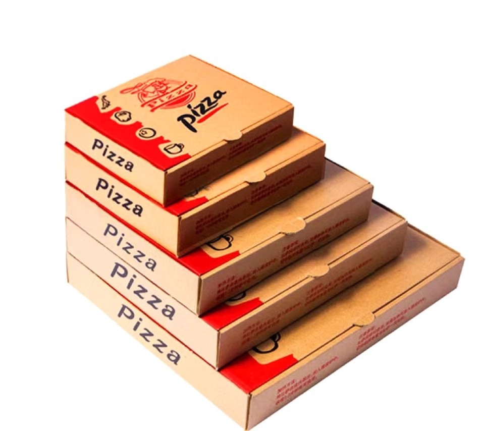 Pizza Shipping Box Packaging Carton Cheap Price Biodegradable 10 12 13 14 Inch Pizza Packing Delivery Box Supplier For Pizza