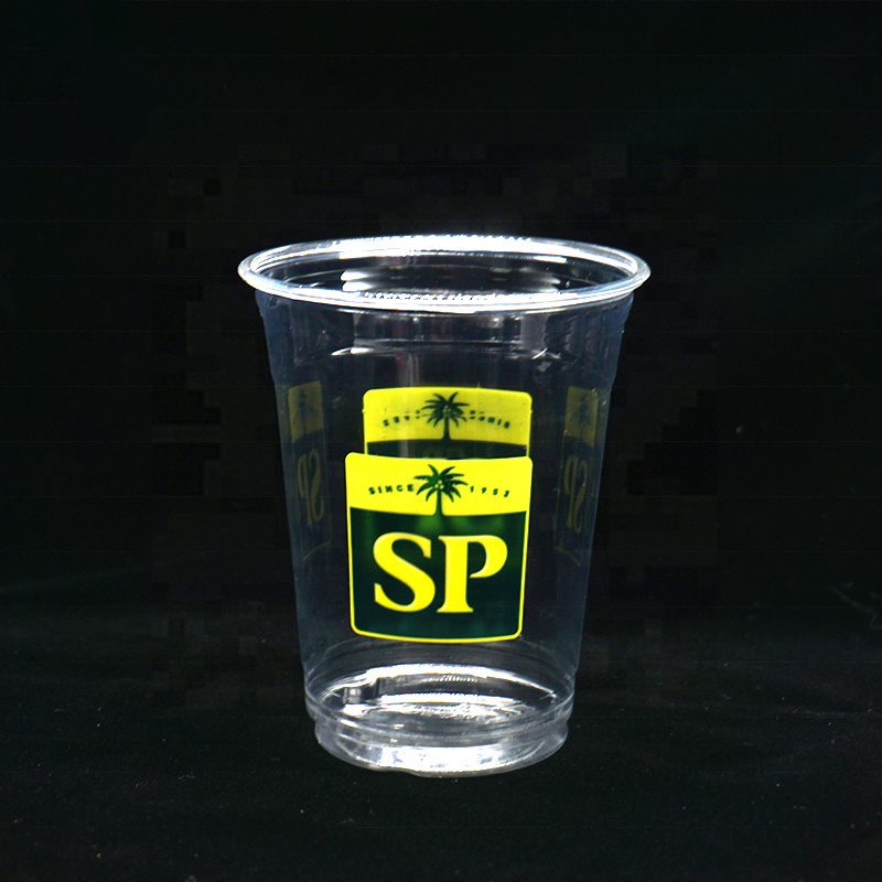 15oz 435ml drinking cup disposable transparent clear promotional shaker plastic cup with ball cover