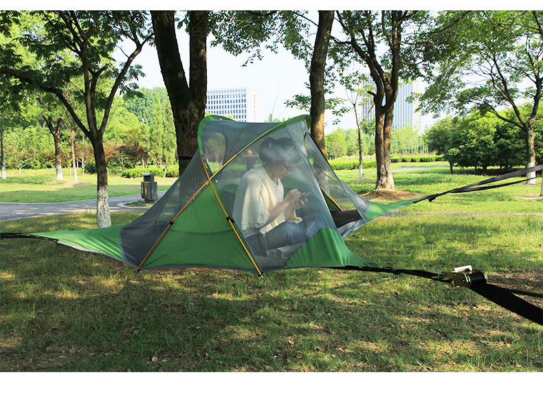 Wholesale Suspended Tent Camping Hammock Mosquito Net Self-Driving Tour Waterproof Ultralight Aluminum Pole Hanging Tree Tent