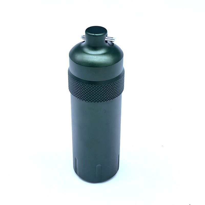 Outdoor Waterproof EDC Survival Container Capsule Airtight Aluminum Pill Bottle Match Seal Storage Case Camping Essentials