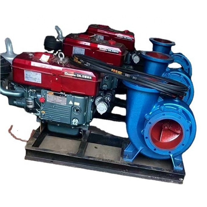 HW series belt pulley driven mixed flow water pump