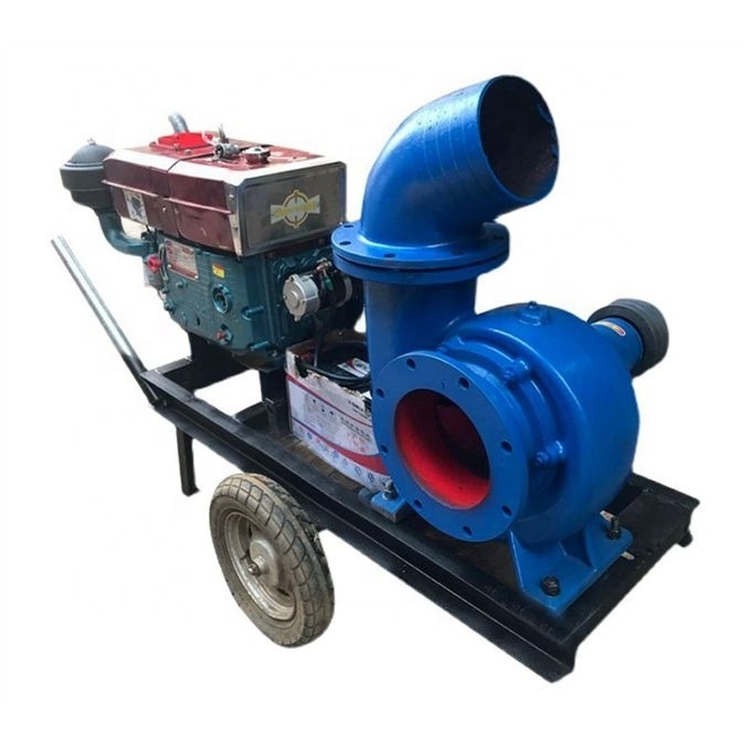 HW series belt pulley driven mixed flow water pump