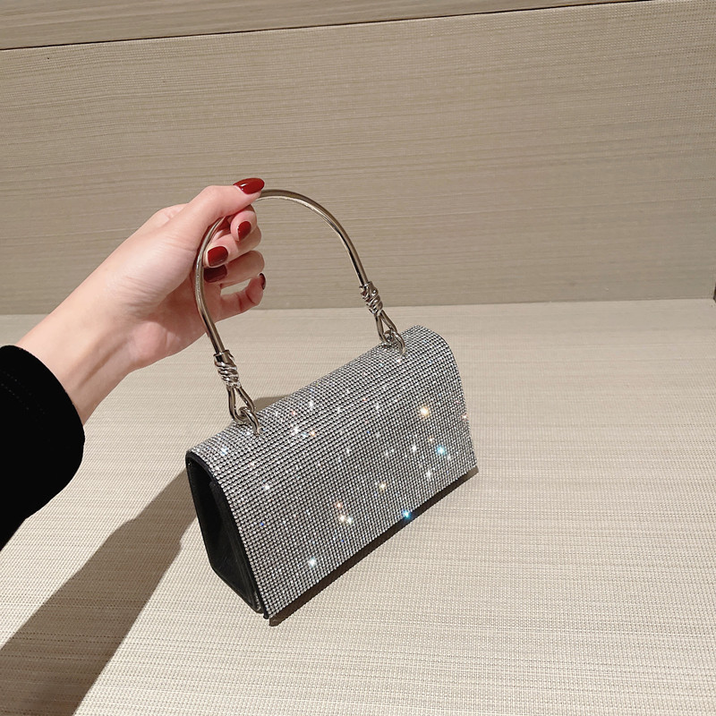 Hot sale Fashion Custom Logo Summer New Style Rhinestone Handbag Designer Bag Purse For Ladies