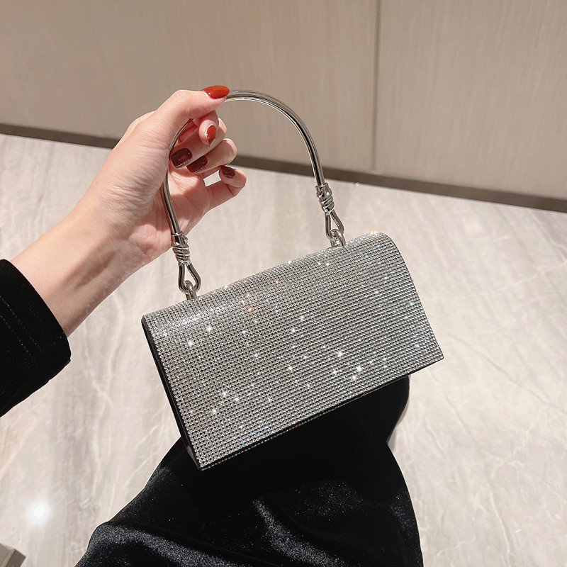 Hot sale Fashion Custom Logo Summer New Style Rhinestone Handbag Designer Bag Purse For Ladies