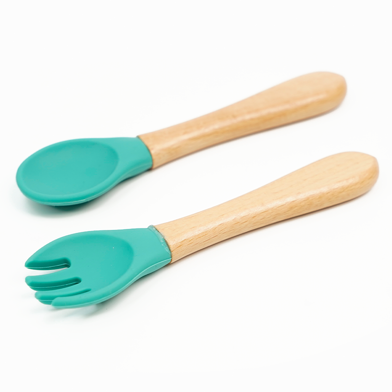 Wooden Spoon For Kids Best Selling Baby Spoon BPA Free SIilionce With Beech Wood Spoon And Fork Custom Service Available