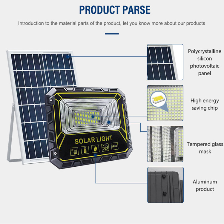 Solar Reflector Outdoor Ip67 Waterproof Projector Flood Light 100w 200w 300w 500w 1000w Led Floodlight