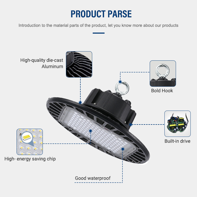 Gyms Lighting Led High Bay Smd Waterproof Ip66 Outdoor 100w 150w 200w Ufo Led Highbay Light