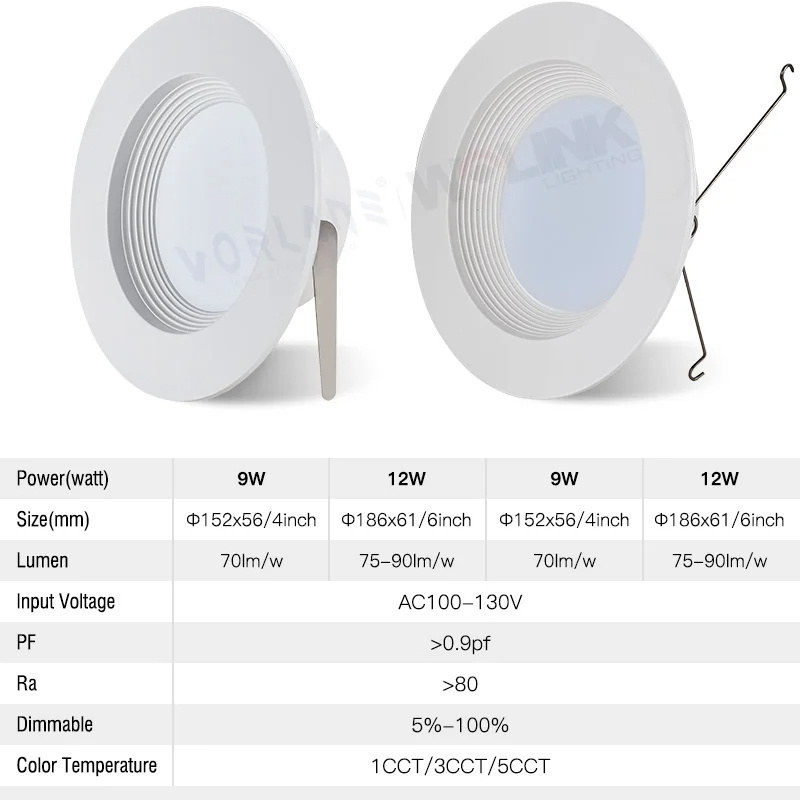 Recessed Lighting One Piece conceal light pot light Embeded 3 4 5 6 inch led downlight 9w 12w