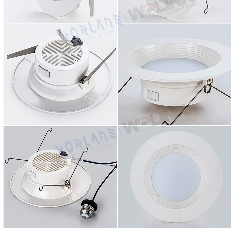 One-Piece Housings down light 9W 12W Hospital apartment recessed adjustable spot ETL Led DOB Downlight