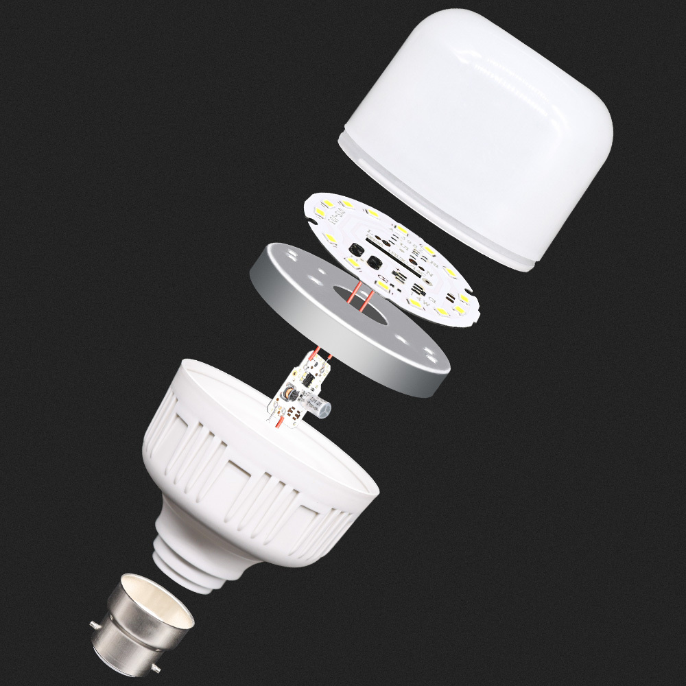 High quality indoor lighting led light bulb 20W 30w 40w 50w E27 B22 SKD led bulb light raw materials led bulb parts