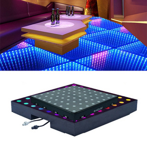 Starlight music color rgb changing glass tile block panels led display screen dance floor for wedding party